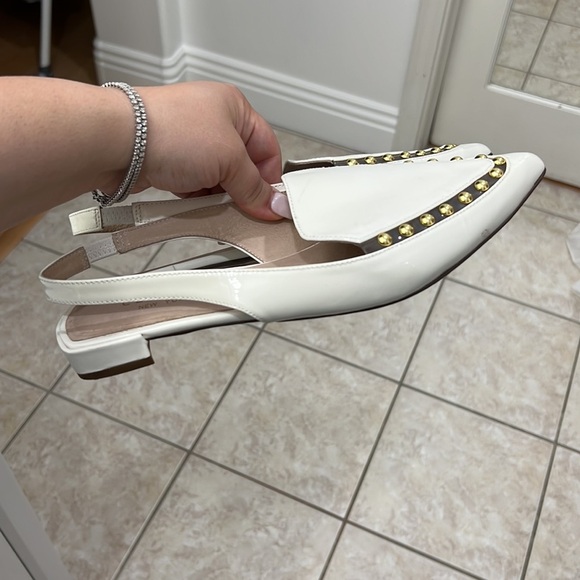 Cecelia New York White Patent Leather Slingback Flats - Picture 7 of 14